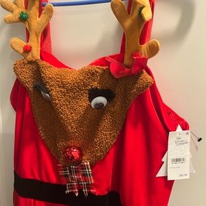 “Ugly Sweater” Reindeer Romper
